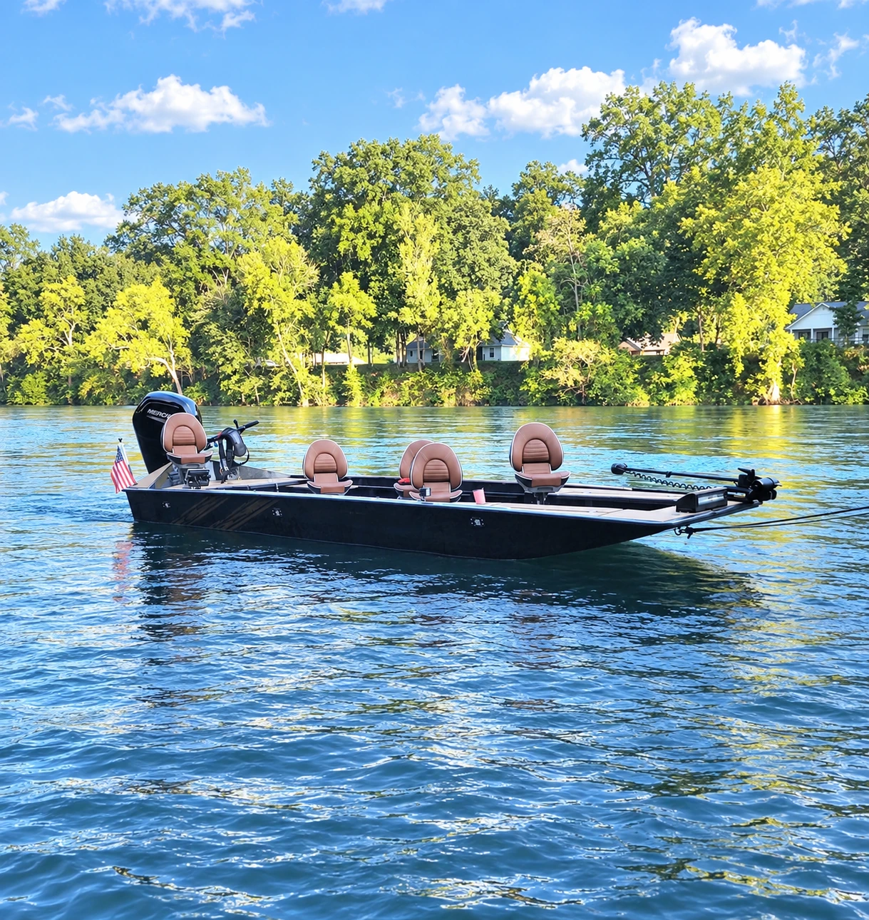 Custom Double X fishing platform on the White River
